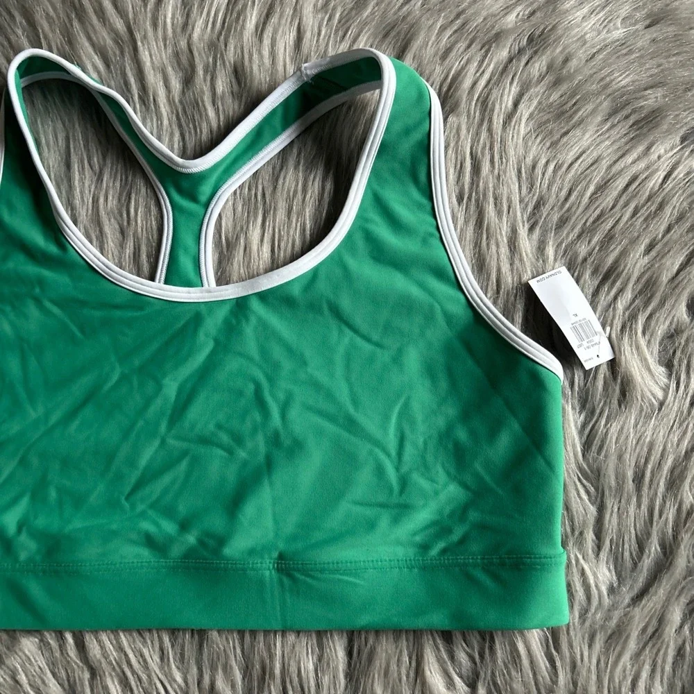 Old Navy Active‎ Powersoft Medium Support Go-Dry Sports Bra Womens Size XL Green